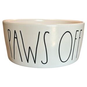 RAE DUNN Bowl Dog Cat Pet 6” PAWS OFF Bowl Water Food Dish Artisan Collection